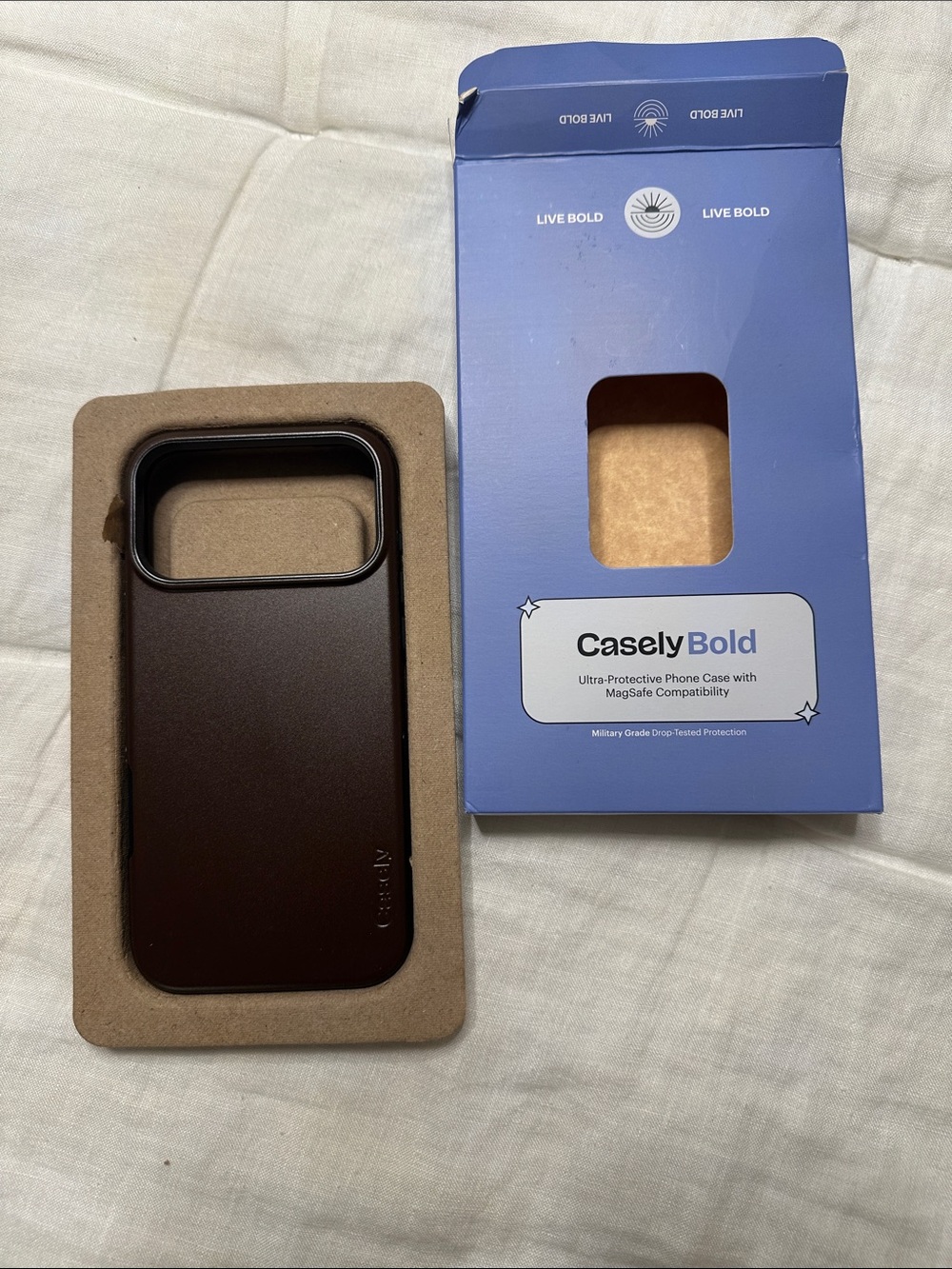 Casely iPhone 18 ProMaxThe Boyfriend Collection - Espresso Brown Bold & MagSafe